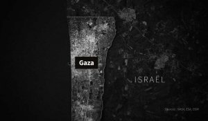 Carte animée de la ville de Gaza et la frontière nord de la bande de Gaza avec Israël