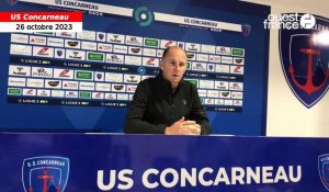 VIDÉO. US Concarneau : contre Ajaccio, Stéphane Le Mignan ne s’attend pas à « un match fermé »