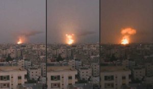 Frappes sur la ville de Gaza au 16ème jour de la guerre entre Israël et le Hamas