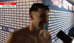 VIDÉO. Natation : « Étonné et content » dit  Mewen Tomac après son record de France sur le 200 m dos