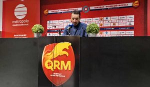 Football. Olivier Echouafni savoure après la victoire de QRM face a Bordeaux