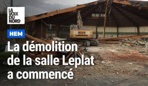Hem : la démolition de la salle Leplat a commencé