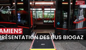 Présentation des nouveaux bus au biogaz à Amiens