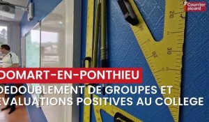 Dédoublements de groupes et évaluations positives au collège de Domart-en-Ponthieu