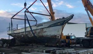 Narbonne : le "navire de l'exode" MH Tarzan est arrivé à Mandirac