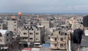 Une frappe touche Rafah, dans le sud de la bande de Gaza