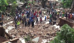 Cameroun: images après l'éboulement à Yaoundé dans lequel au moins 27 personnes ont péri
