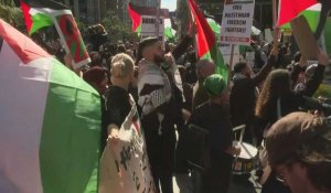 Rassemblement de manifestants pro-palestiniens à New York
