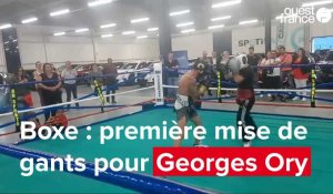VIDÉO. Boxe : Georges Ory vise la ceinture WBC francophone, les images de sa première mise de gants