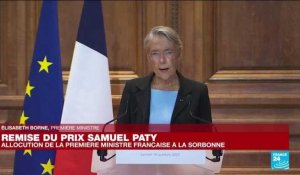 Remise du prix Samuel Paty : allocution de la Premire ministre française à la Sorbonne