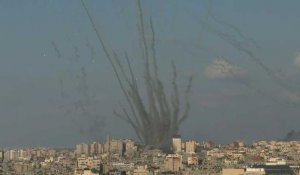 Salves de roquettes tirées depuis Gaza vers Ashkelon en Israël