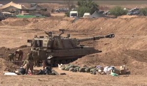 Position d'artillerie israélienne près de la frontière de Gaza
