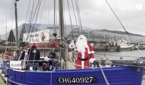 VIDÉO. A Cherbourg, le Père Noël a embarqué en direction de la Laponie