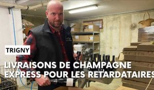 Près de Reims, livraison express de champagne pour les retardataires