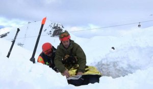 Secourisme: en Isère, un exercice avalanche grandeur nature sur les pistes