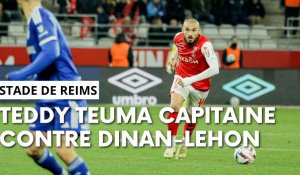 Teddy Teuma capitaine du Stade de Reims en Coupe de France contre Dinan-Lehon