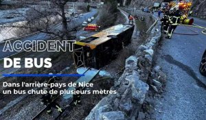 Un bus chute de plusieurs mètres dans l'arrière-pays de Nice: ce que l'on sait 