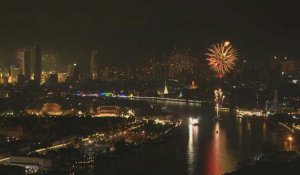 Thaïlande : feux d'artifice à Bangkok pour célébrer la nouvelle année