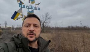 Zelensky sur le front à Avdiivka