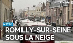 Romilly-sur-Seine sous la neige ce mardi 9 janvier