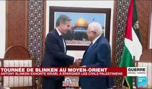 Gaza : Antony Blinken rencontre Mahmoud Abbas après avoir exhorté Israël à épargner les civils