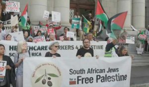 Manifestation au Cap avant la séance de la CIJ contre Israël pour actes "génocidaires"