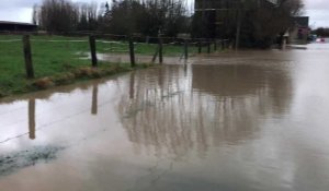 Route coupée à Fromelles à cause des fortes pluies