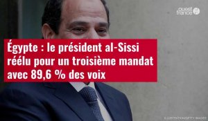 VIDÉO. Égypte : le président al-Sissi réélu pour un troisième mandat avec 89,6 % des voix