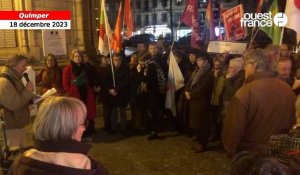 VIDÉO. À Quimper, ils manifestent contre le projet de loi immigration porté par Gérald Darmanin 