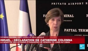 Catherine Colonna appelle à une trêve "immédiate et durable" dans la bande de Gaza