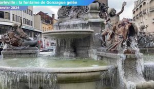 La fontaine de Gonzague gelée