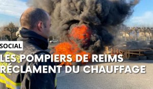 Les pompiers de Reims sont en grève, ils réclament du chauffage dans leur caserne