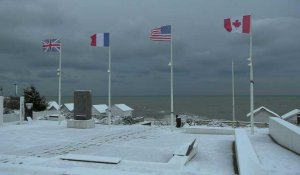 Neige en Normandie: les plages du Débarquement recouvertes d'un fin manteau blanc