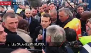 Whirlpool: l'échange tendu entre Emmanuel Macron et les salariés