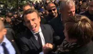 Présidentielle: Emmanuel Macron en visite à Sarcelles