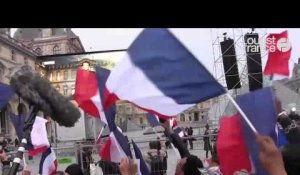 Présidentielle 2017 l'explosion de joie au Louvre à Pa