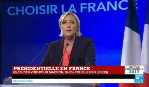 REPLAY - Marine Le Pen :  "Les Français ont choisi un président de la République" et la "continuité"