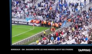 Bordeaux - OM : Bagarre entre supporters marseillais et les stadiers dans les tribunes (Vidéo)