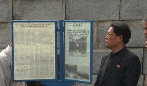 Les habitants de Pyongyang célèbrent le lancement d'un missile