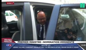  Nomination du premier ministre: Edouard Philippe poursuivi par les caméras jusque dans son taxi 