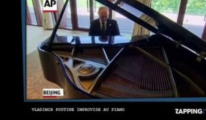 Vladimir Poutine : son étonnante pause musicale au piano (vidéo)