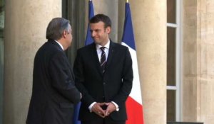 Elysée: Macron a reçu le secrétaire général de l'ONU Guterres