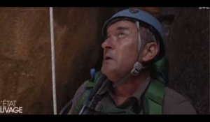 À l'état sauvage : Christophe Dechavanne descend une énorme falaise en rappel  (Vidéo)