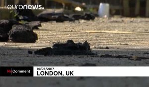 Une tour de Londres ravagée par les flammes