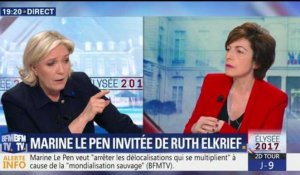 Marine Le Pen fustige Ruth Elkrief : "Ce n'est pas un travail de journaliste, ça !"