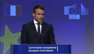 A Bruxelles, Macron se défend d'être un "eurobéat"