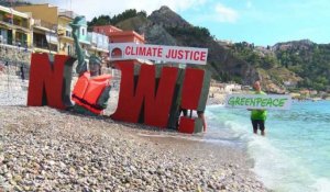 Manifestation de Greenpeace en marge du G7