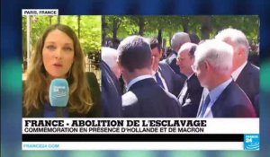 Abolition de l'esclavage : Hollande et Macron célèbrent les commémorations ensemble