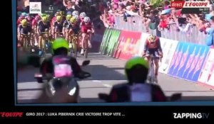Giro 2017 : un cycliste fête sa victoire trop tôt, la vidéo malaise