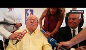 Jean-Marie Le Pen présente son candidat FN face à celui de sa fille